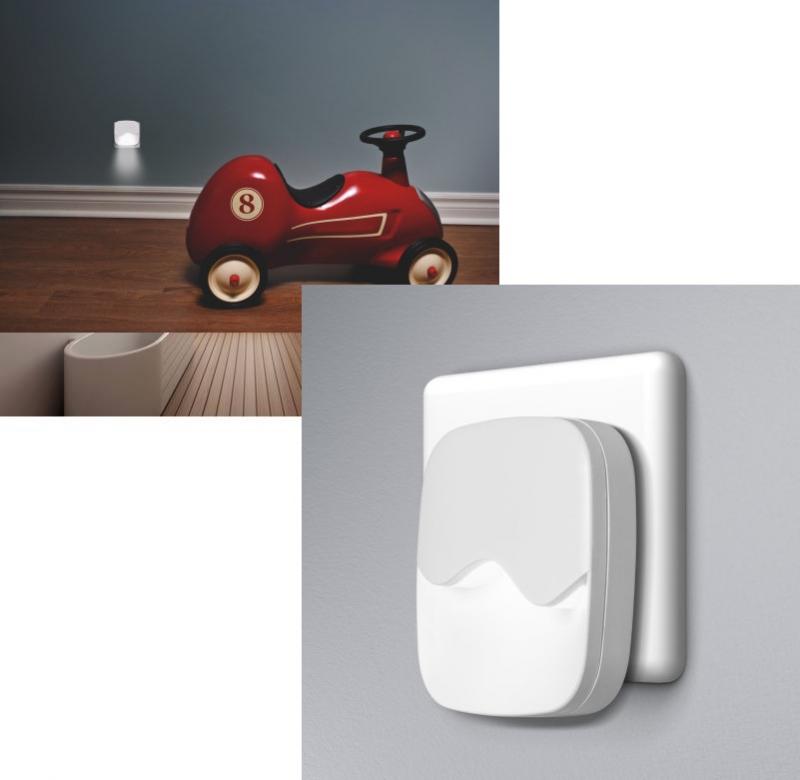 OSRAM Nachtlicht LUNETTA Wave Sensor Weiß - warmweißes Licht, IP20-Schutz, für Kinderzimmer und Innenbereiche